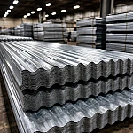 Лист гофрированный стальной 2х50х900 мм Ст3сп ГОСТ 9234-74 - фото