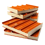 Кровельная сэндвич-панель МВ 50х1000 (1000) мм слоновая кость - фото