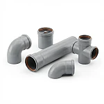 Труба PP-B с раструбом коричневая Дн 160х4,9 б/нап SN4 L=2,0м в/к VALFEX 301600200 - фото